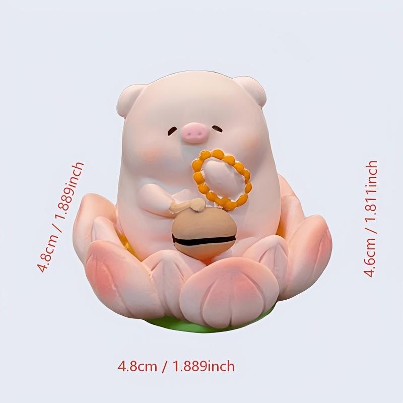1PC Adorable Mini Pig Figurine, Super Cute Desktop Decoration for Instagram，home decor