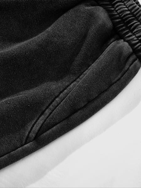 Men's Washed Cotton Long Pants with Jesus Print, Casual Fashion Joggers for Daily Wear, Comfortable and Stylish Men's Clothing