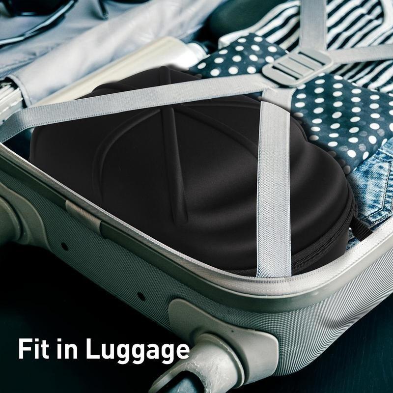 Baseball cap travel hat box, hard hat storage box, portable pressure-proof hat storage bag with shoulder strap and handle, suitable for outdoor, travel and home storage travel accessories packing cubes travel organizer