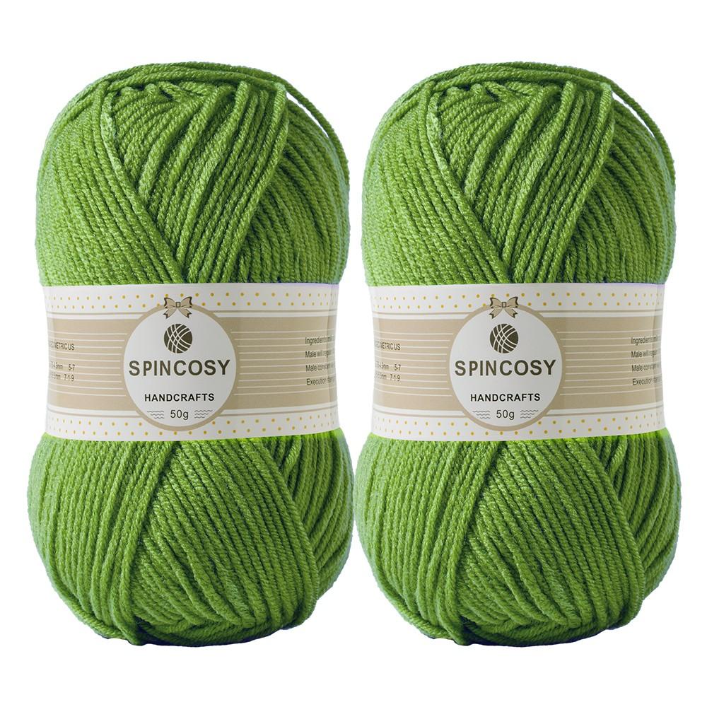 2-Pack 4-Strand Acrylic Yarn, Soft and Skin-Friendly, Ideal for Crocheting Clothes, Dolls, Bags, and Various Handicrafts
