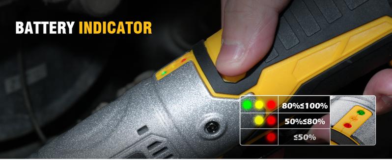 3/8" Cordless Ratchet Wrench Set, 60FT-LBS(80N.m) Electric Ratchet, 12V Extended Power Ratchet Wrench with Variable Speed, 6 Sockets, LED Light, 1/4" Adapter,1/2" Adapter,2 Batteries, Best Christmas and New Year Gift Ideas for Everyone