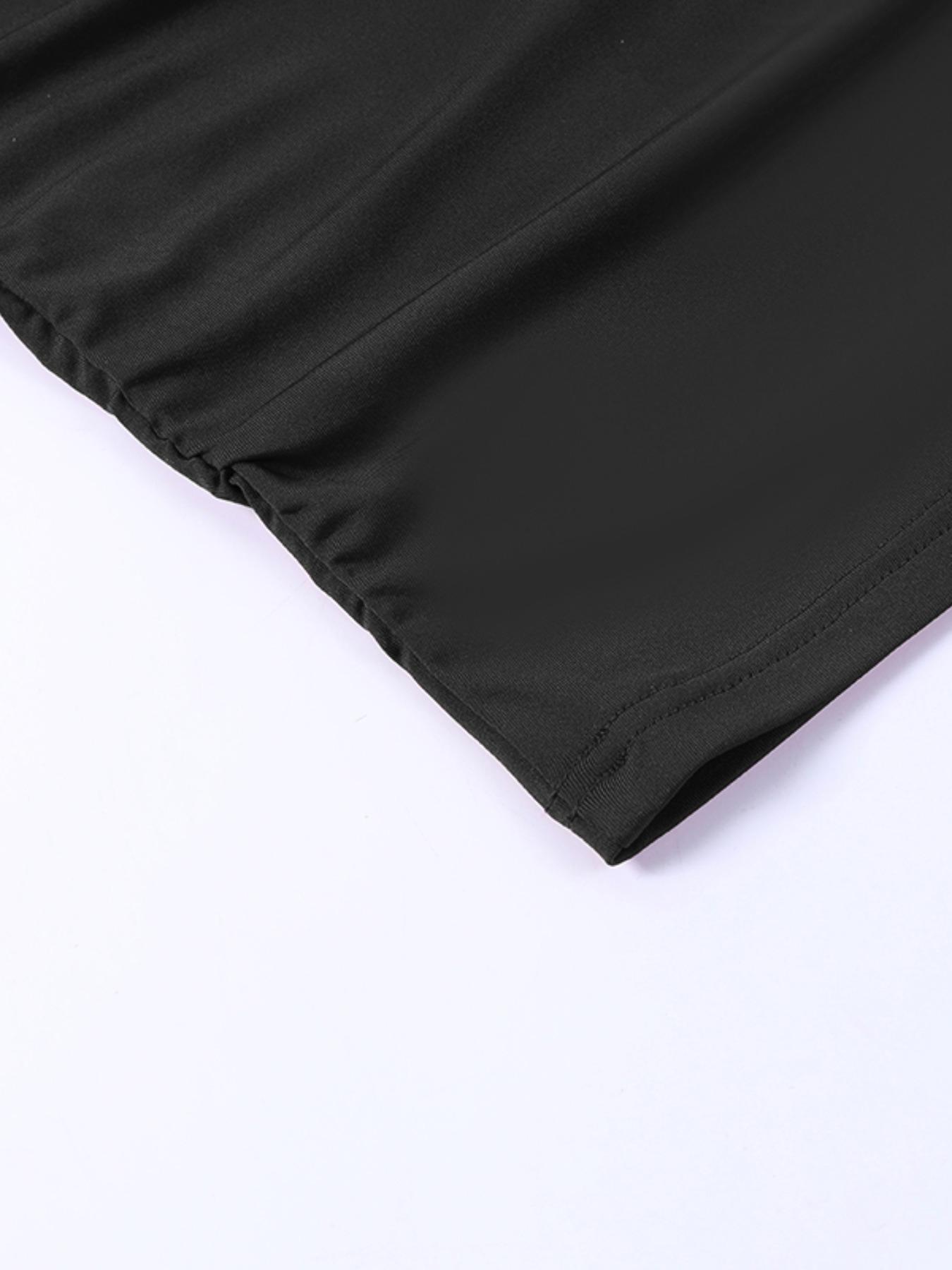 Women's Solid Backless Ruched Bodycon Dress, Fashion Casual Spaghetti Strap Cami Dress for Daily Outdoor Wear, Ladies Clothes for All Seasons