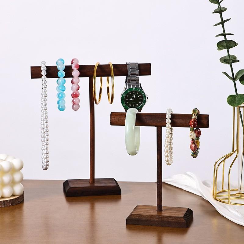 Solid Wood Bracelet Display Stand, Hair Tie Holder, Jewelry Rack, Bangle Showcase, Live Streaming Stall Organizer, Decorative Prop