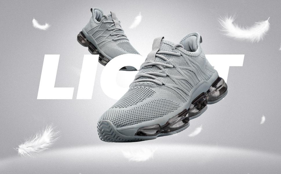 Mens Air Cushion Running Shoes Lightweight Breathable for Treadmill Wear,Cushion Casual Mesh Walking Fashion Sneakers for Daily Wear,Tennis Breathable Sport Gym Fitness Cross Trainers