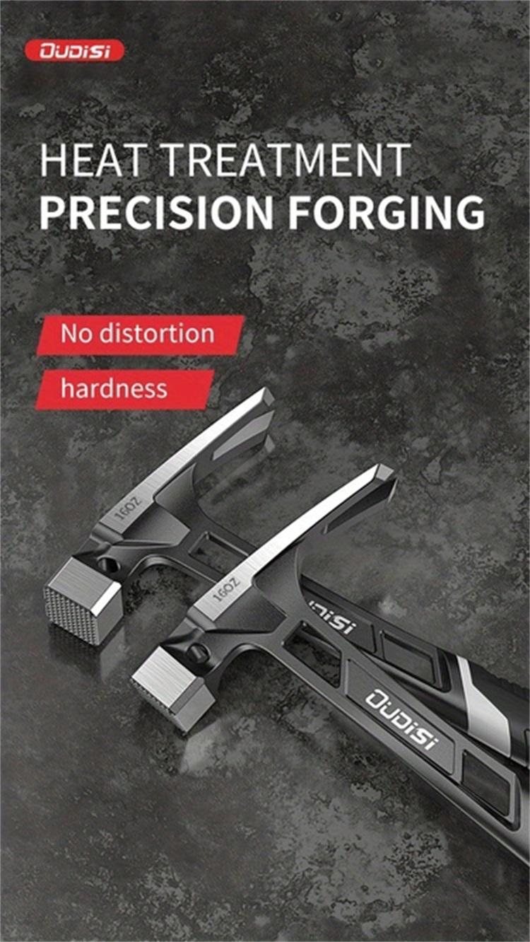 Heavy-Duty One-Piece Claw Hammer, Multi-Functional Claw Hammer Features shock-absorbing nylon handle and non-slip grip High-carbon steel construction with smooth finish Ideal for demolition, Stocking Stuffers,Him Dad Birthday Gift, Clawhammer, Hand Tools