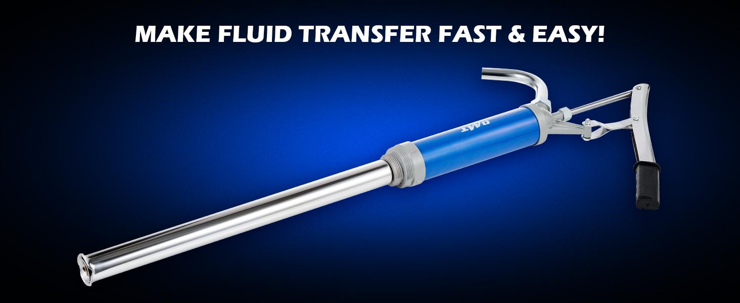 Lever Action Barrel Pump, Heavy Duty Barrel Hand Pump/Gallon Drum Pump with Telescoping Suction Tube Fits 5/15 to 55 Gallon Drums Transferring Heating Oil, Motor Oil, Transmission Fluid Tire Inflation Tool Tyre Inflator, Limited Time Deal