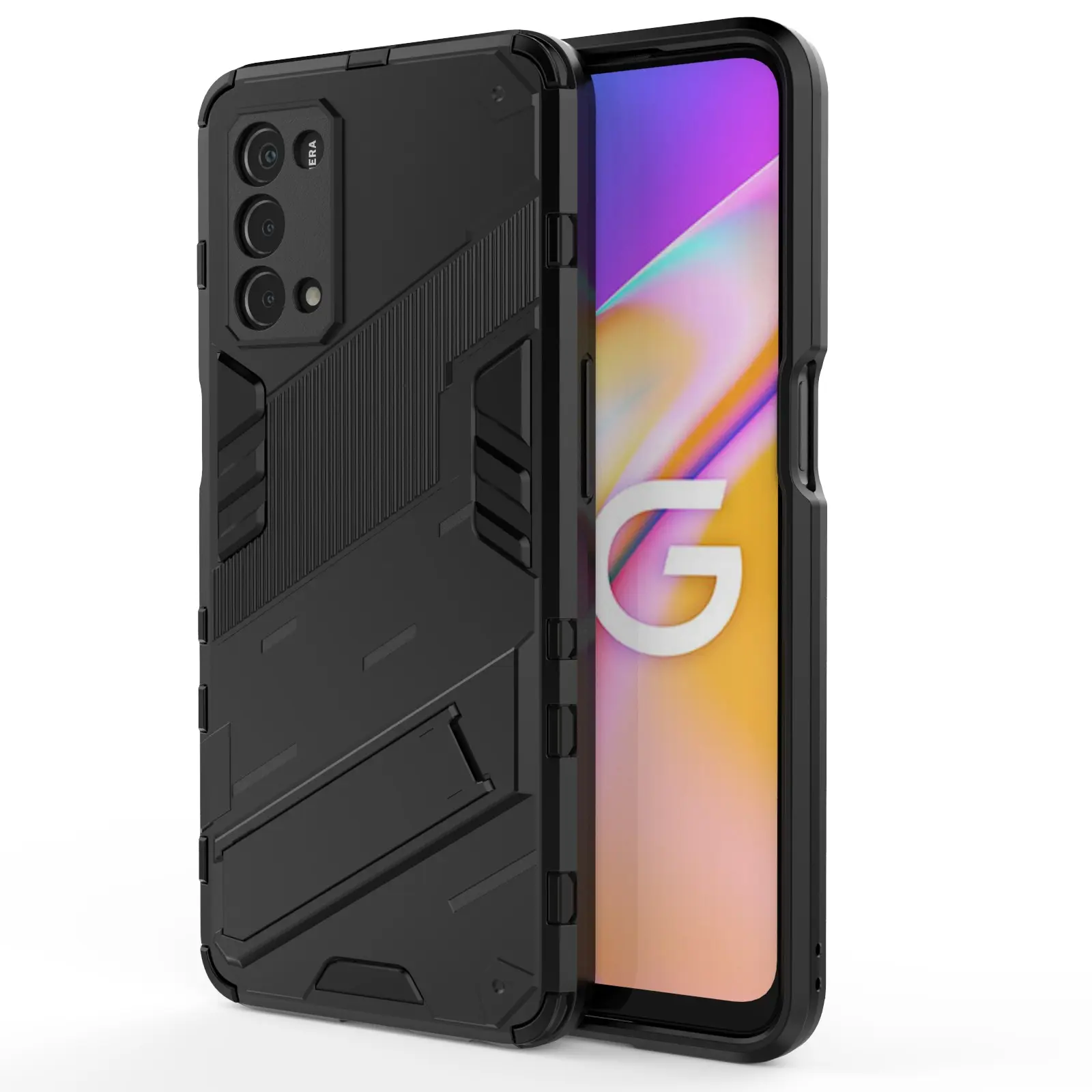 Case for OPPO A93 5G/OnePlus Nord N200 5G, Anti-Slip Shockproof Dual-Layer Thickened, Durable Non-Loose Stand Protector for OPPO A93 5G/OnePlus Nord N200 5G Phone Case