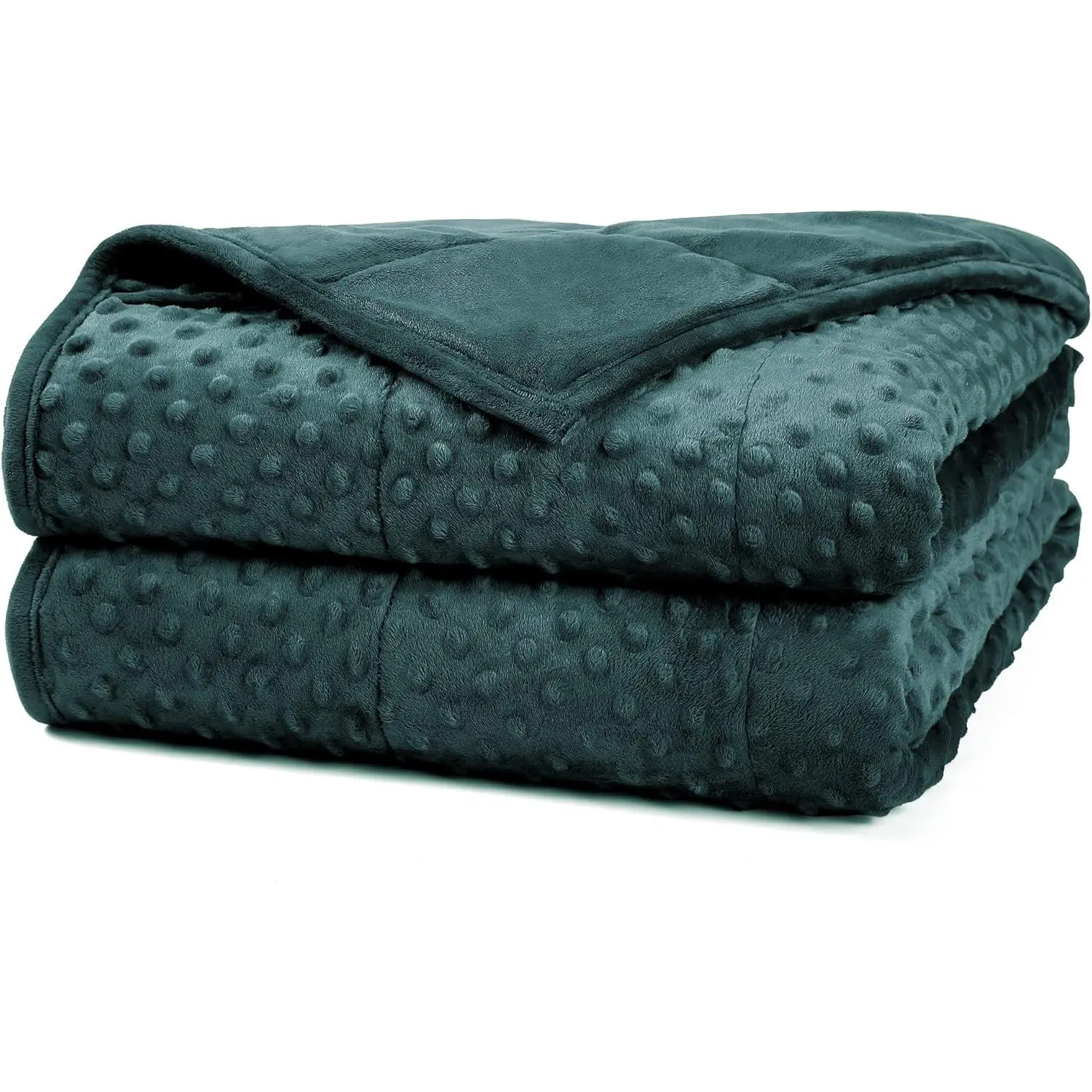 , Luxury Velvet Weighted,Warm and Breathable Soft and, Cute Blanket with Beads (36"x48" 5LBS, Green)