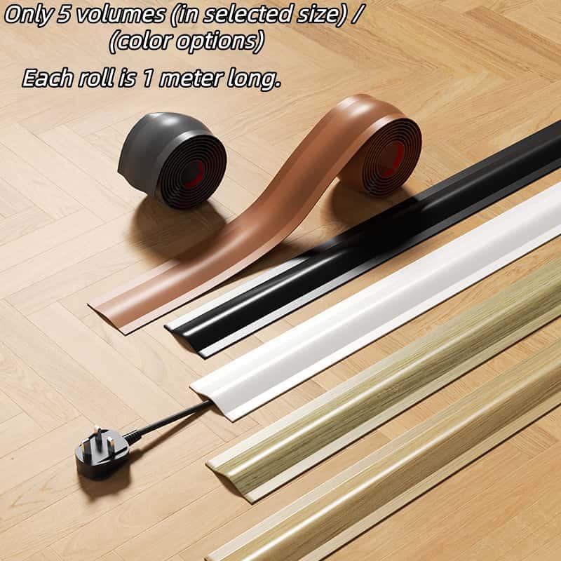 Single Roll 1 Meter Wire Management Tray, Invisible Decorative Cable Organizer, Soft Floor Protection Tool, Hidden Wiring Solution