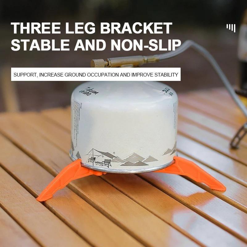 1pc Foldable Gas Tank Bracket, Outdoor Stove Gas Tank Holder Tripod Stand, Outdoor Camping Cooking Supplies