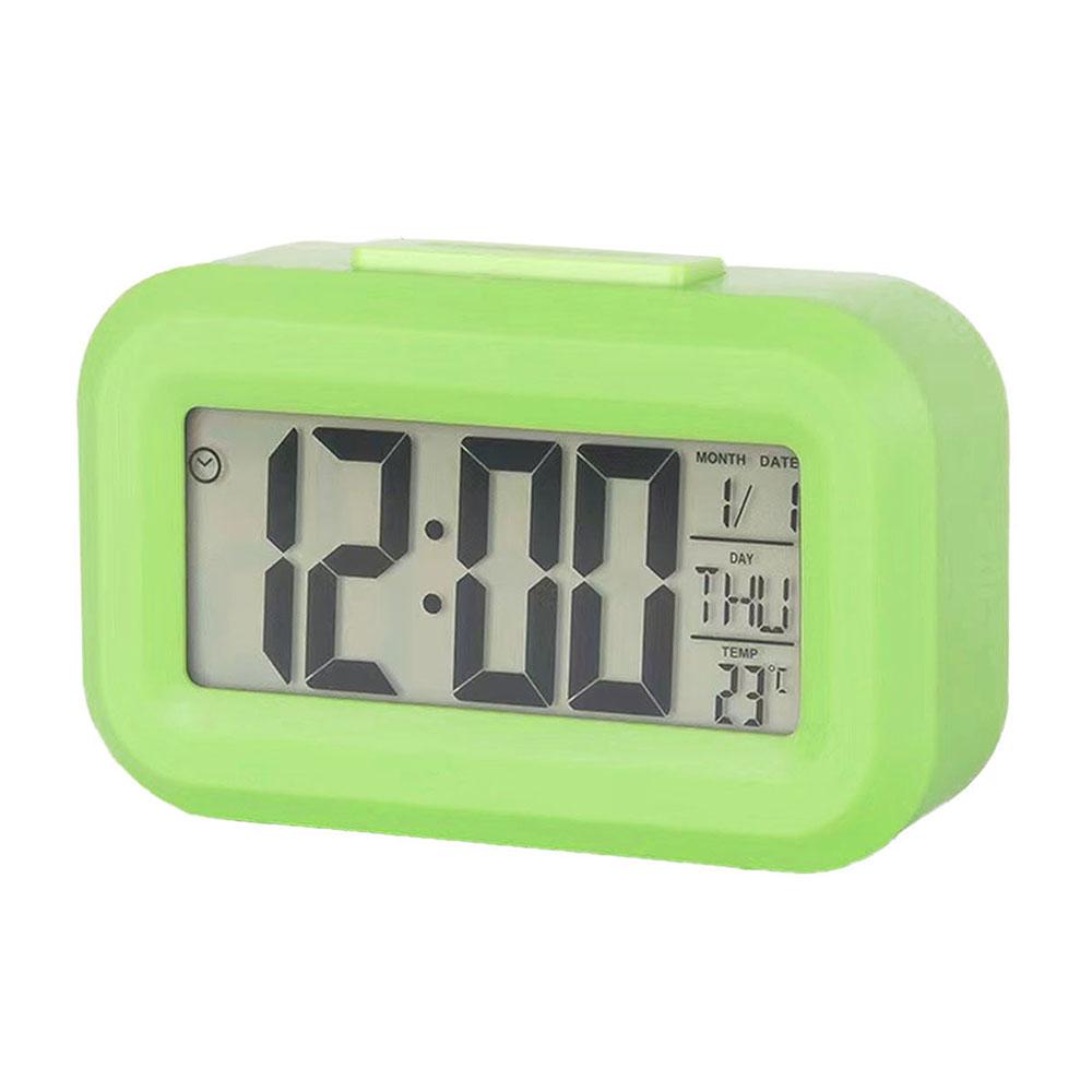 1 piece new style student alarm clock, electronic clock, smart desk multi-functional clock with night light, temperature, calendar, kitchen timer, Desktop electronic clock