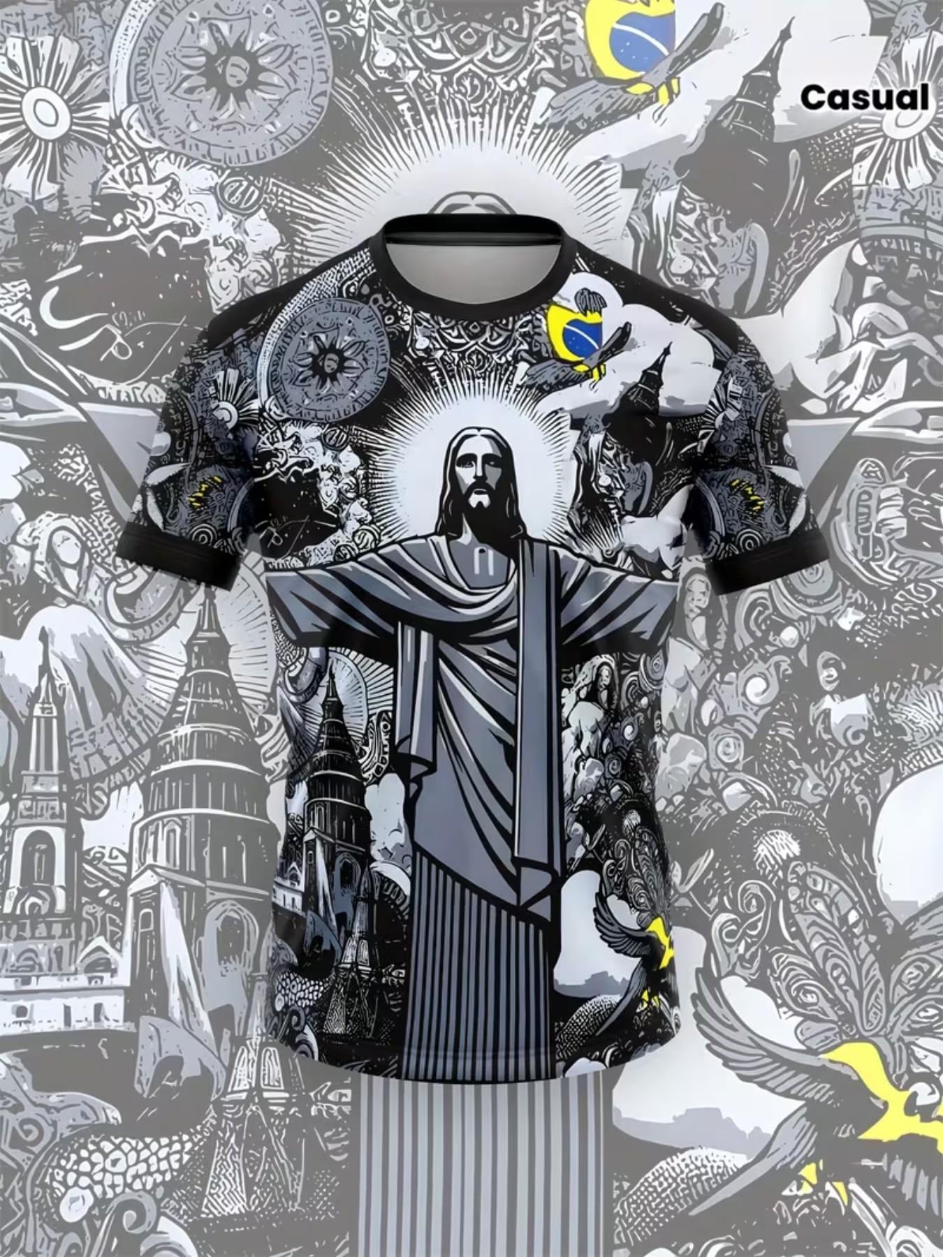 Brazil Jesus Special Edition Soccer Jersey, New Release, Unisex Sport T-Shirt, Men's Women's Training Gear, Casual Wear
