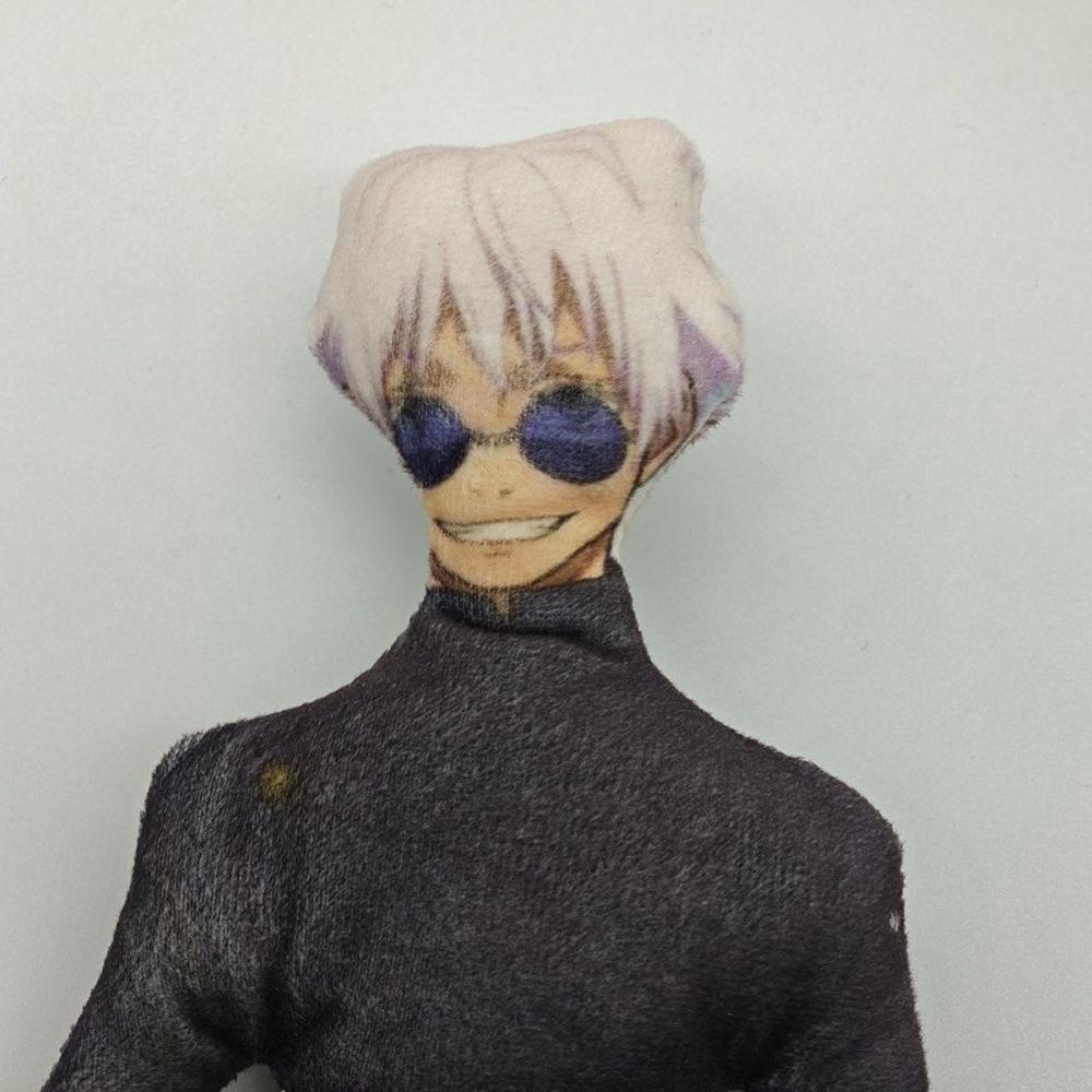 Anime Jujutsu Gojo Satoru Itadori Yuji Cosplay Keychain Plush Cotton Doll Slender Twistable Shape Room Abstract Decoration