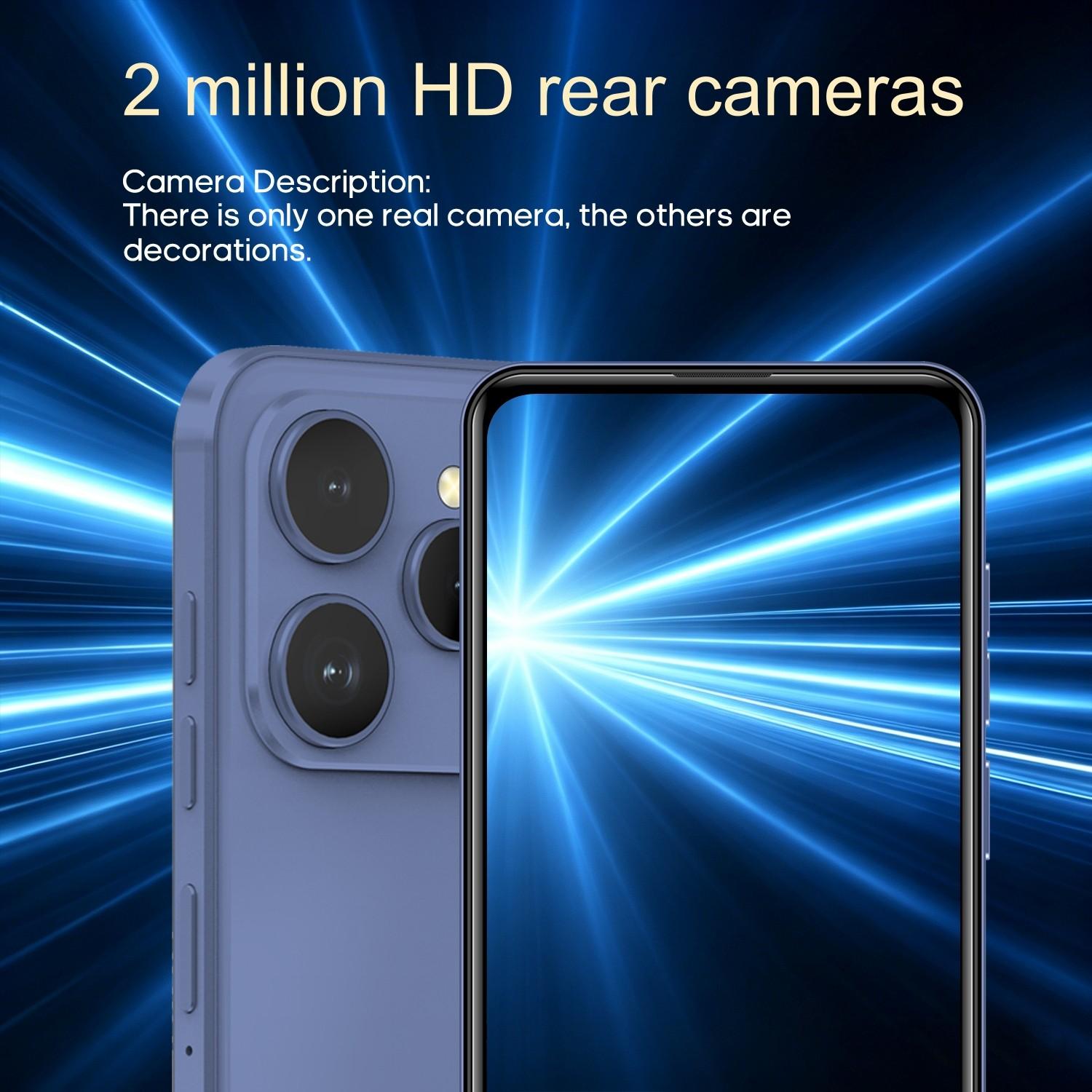FUFFI M17 Pro smartphone supports global 4G network, features a 6.56-inch high-definition screen, 3GB RAM and 32GB ROM, dual SIM dual standby, 2MP camera, 3100mAh battery, metal integrated frame, and runs on Android 12 system, Android Mobile Phone