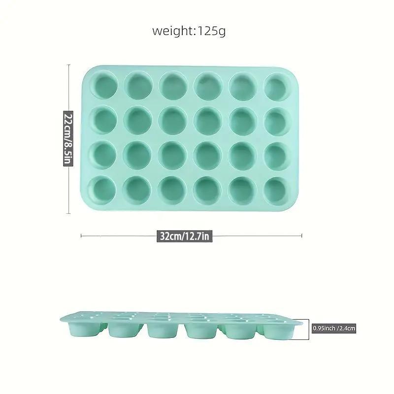 Silicone Mini Muffin Pan, 2counts/set 24-cavity Mini Muffin Pan, Non-stick Baking Cupcake Pan, Oven Accessories, Baking Tools, Kitchen Gadgets, Baking Supplies, Nonstick Cupcake Pans