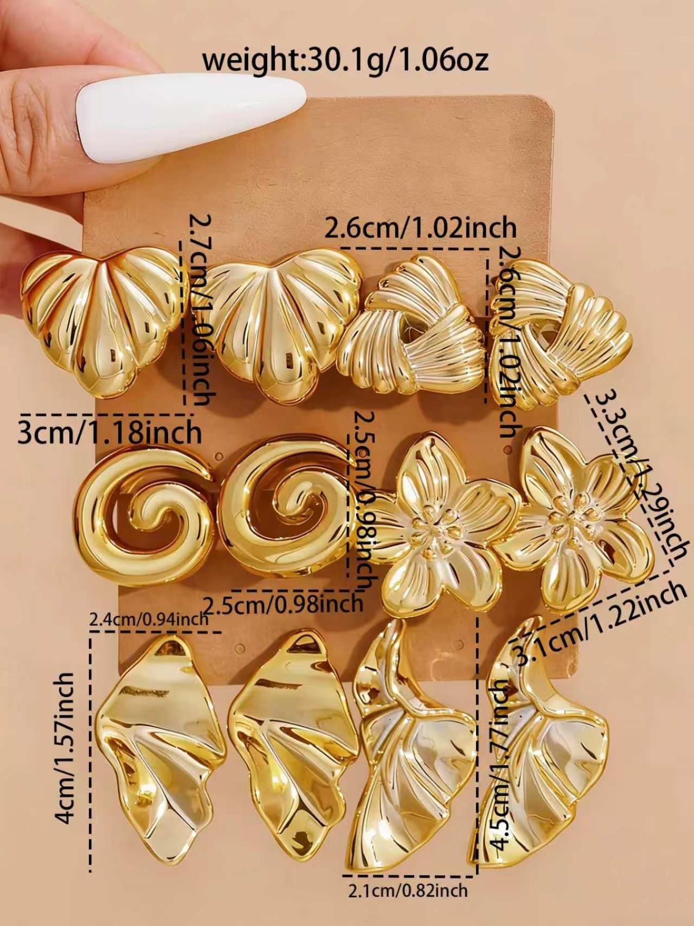 Fashion Earrings Set, Geometric Leaf Earrings, Flower Earrings, Water Drop Earrings, Elegant for All Seasons