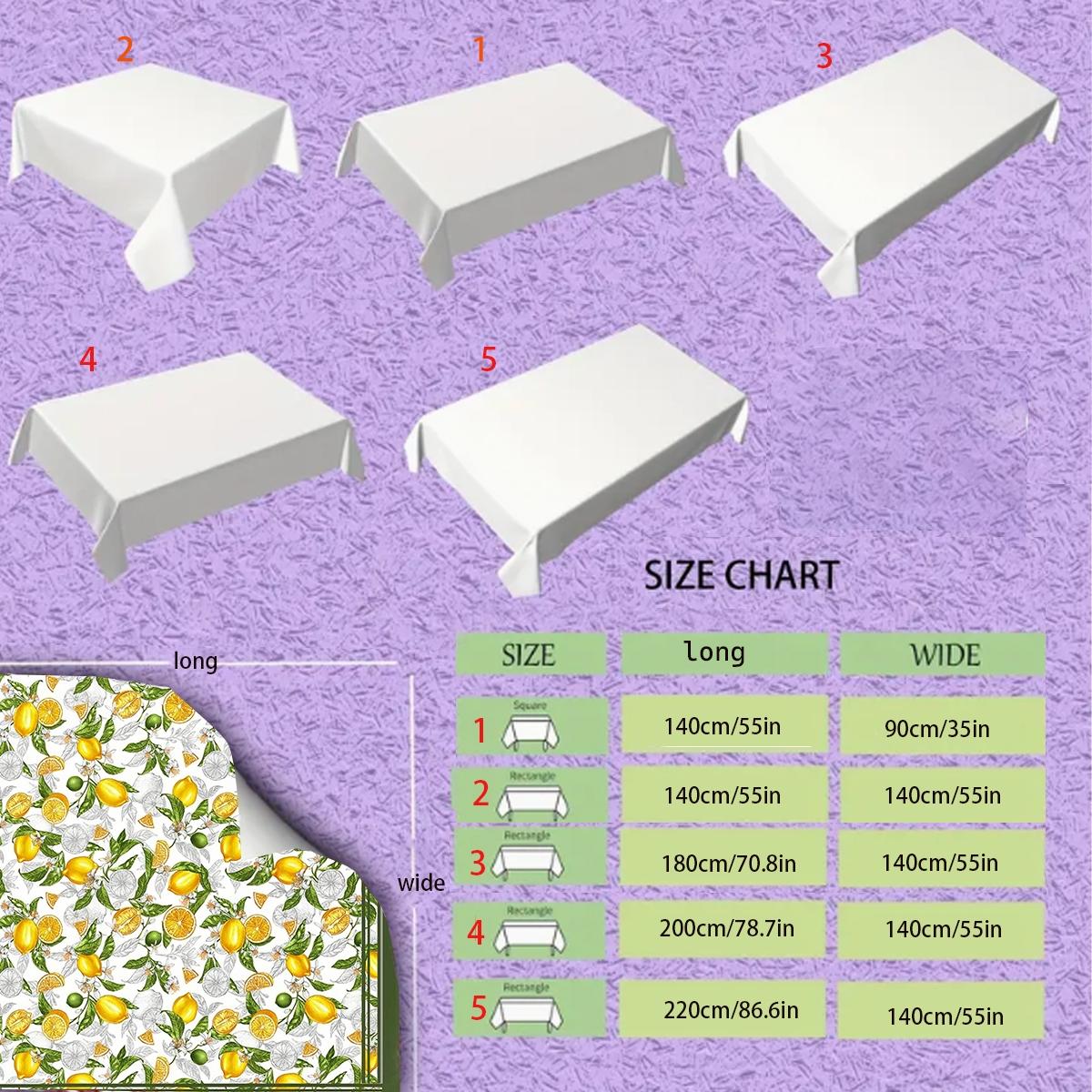 Fresh lemon patterned printed tablecloth, versatile throughout the four seasons, suitable for decorating dining tables and parties in kitchens, hotels, and restaurants, enhancing dining atmosphere, and a must-have for home decoration.
