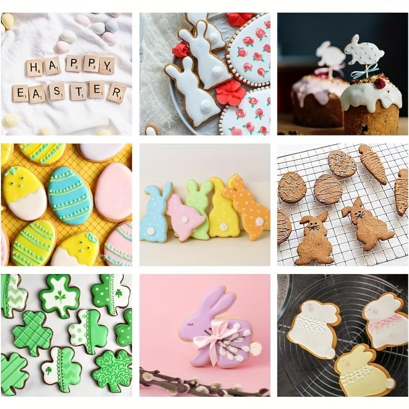 5-Piece Stainless Steel Biscuit Cutter Set, Rabbit and Carrot Shapes, Durable 430 Steel, Ideal for Cookies, Gingerbread, Fondant, Party Decorations