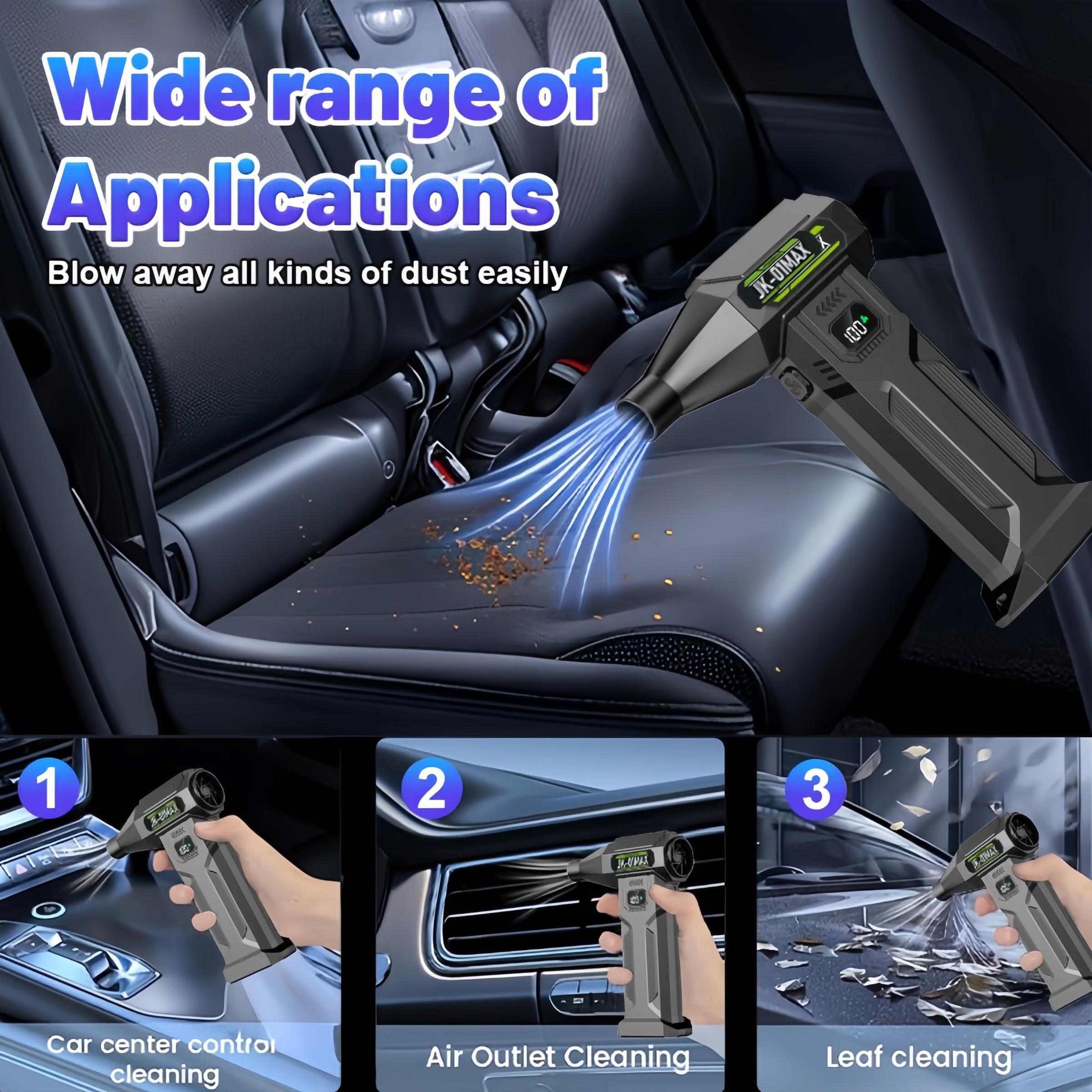 Portable Turbine Jet Blower，9000000RPH High-Power Snow Blower/Snow Remover,6000mAh battery pack，USB-C Fast Charging, 5 wind speed modes. Suitable for Dust Removal (cars/computers), Snow Pile Clearing, and Leaf Blowing.Cleaning tools