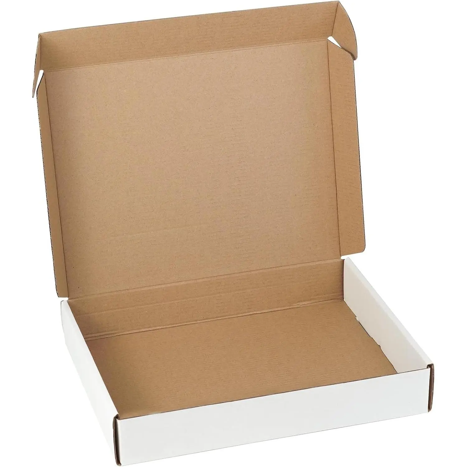 25 Pack 12"x9"x2" inch Small Shipping Boxes White Corrugated Cardboard Box for Small Business, Mailer, Shipping, and Packing