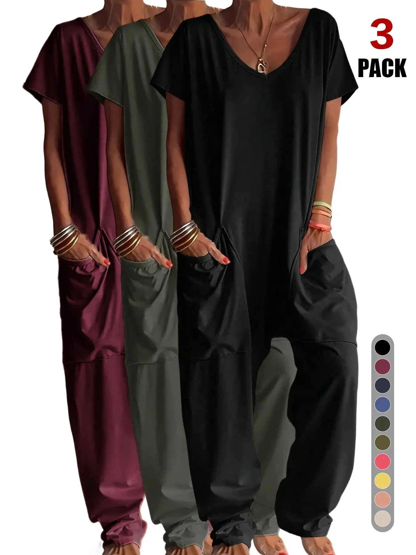 Women's Workwear Overalls Jumpsuit Casual Home Wear, Comfortable Fitted One-Piece Pants, All Seasons Fashion, Plain Pattern, Casual Jumpsuits