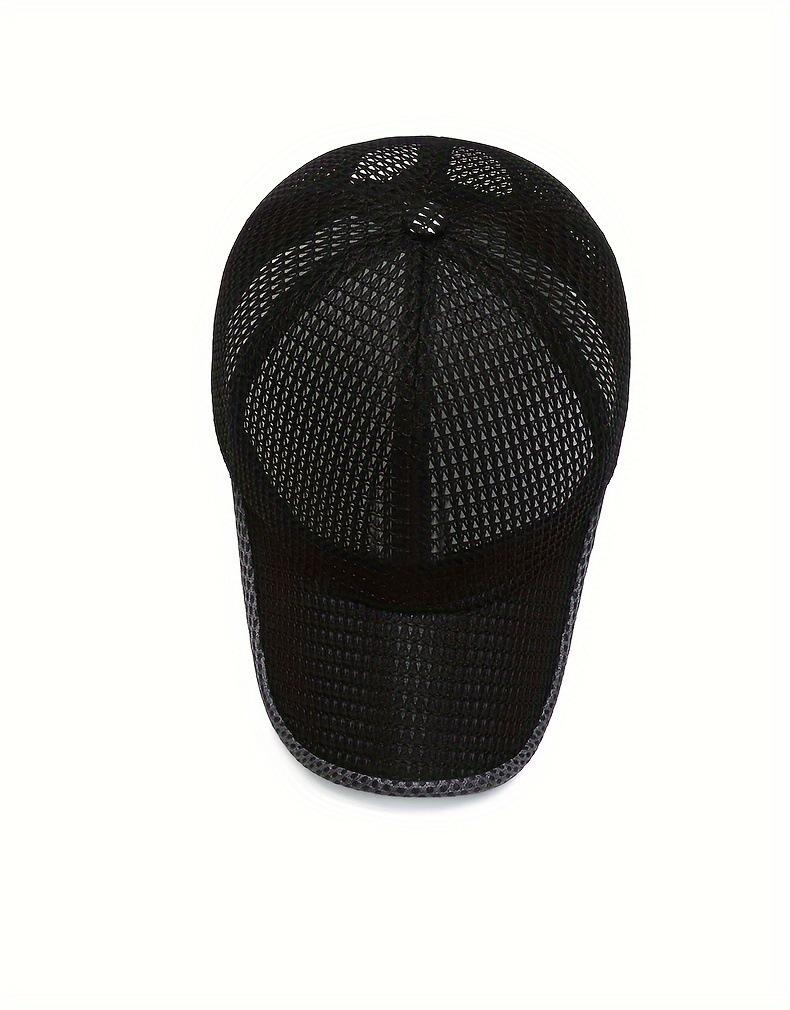 4 Pack Men’s Breathable Mesh Trucker Baseball Cap, adjustable cotton snapback sun visor hat with flexible closure, lightweight sunscreen headwear for outdoor sports, daily hiking and practical men’s holiday gift picks