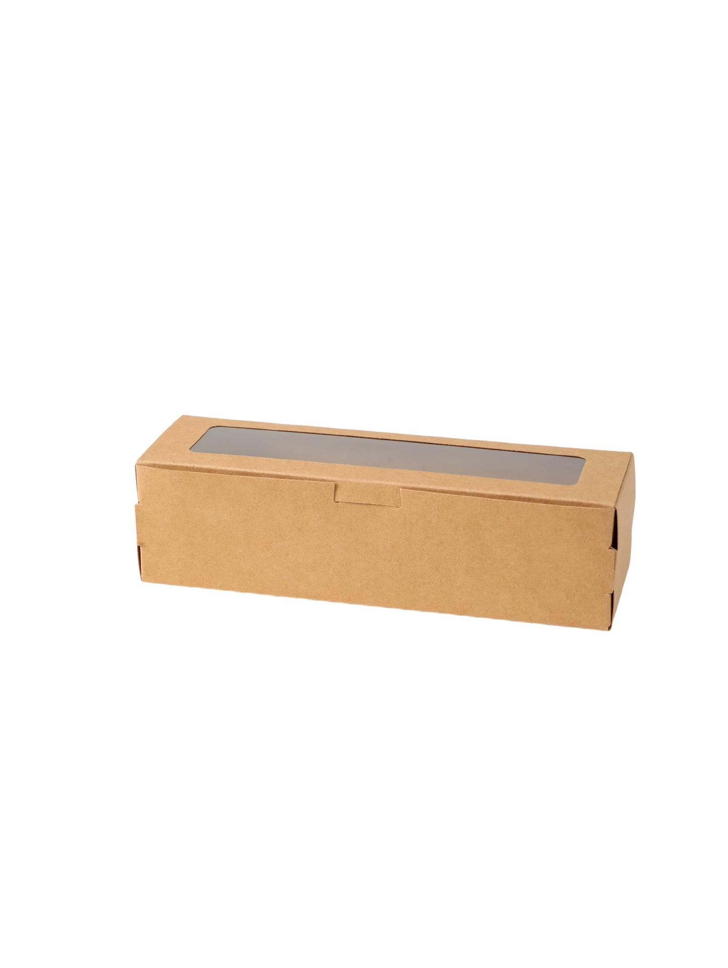 20/1pcs Rectangular Flip Top Bakery Boxes with Clear Window Frame, Kraft Paper Macaron & Cookie Boxes.needoh.paper plates