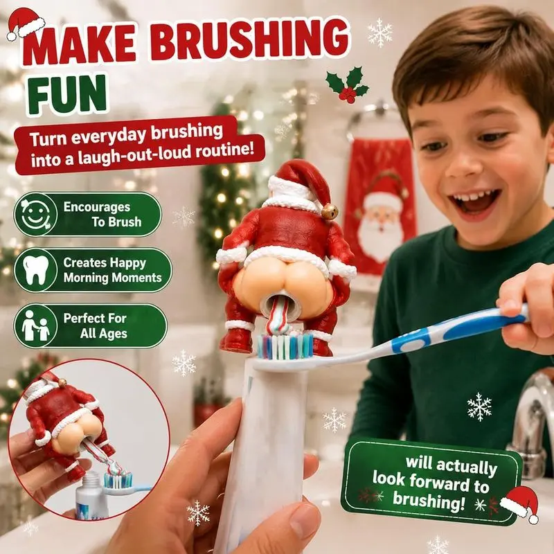Cross-border new product Santa Toothpaste Squeezer 3D printed Santa Claus toothpaste head