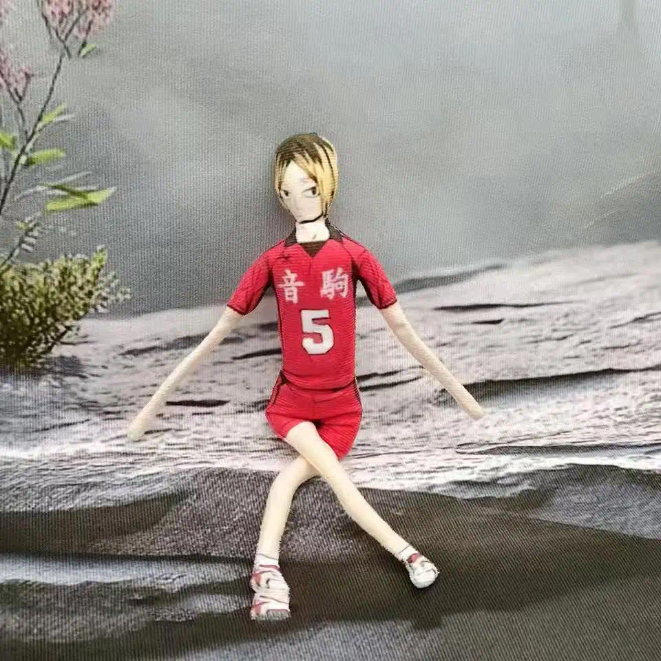 Anime Haikyuu Hinata Shoyo/Kozume Kenma Cotton Plush Aesthetic Soft Doll Keychain - Slender Twistable Cartoon Characters Figure, Cosplay Fans Collectible, Carry Hinata/Kenma Unisex Room Decor Gift