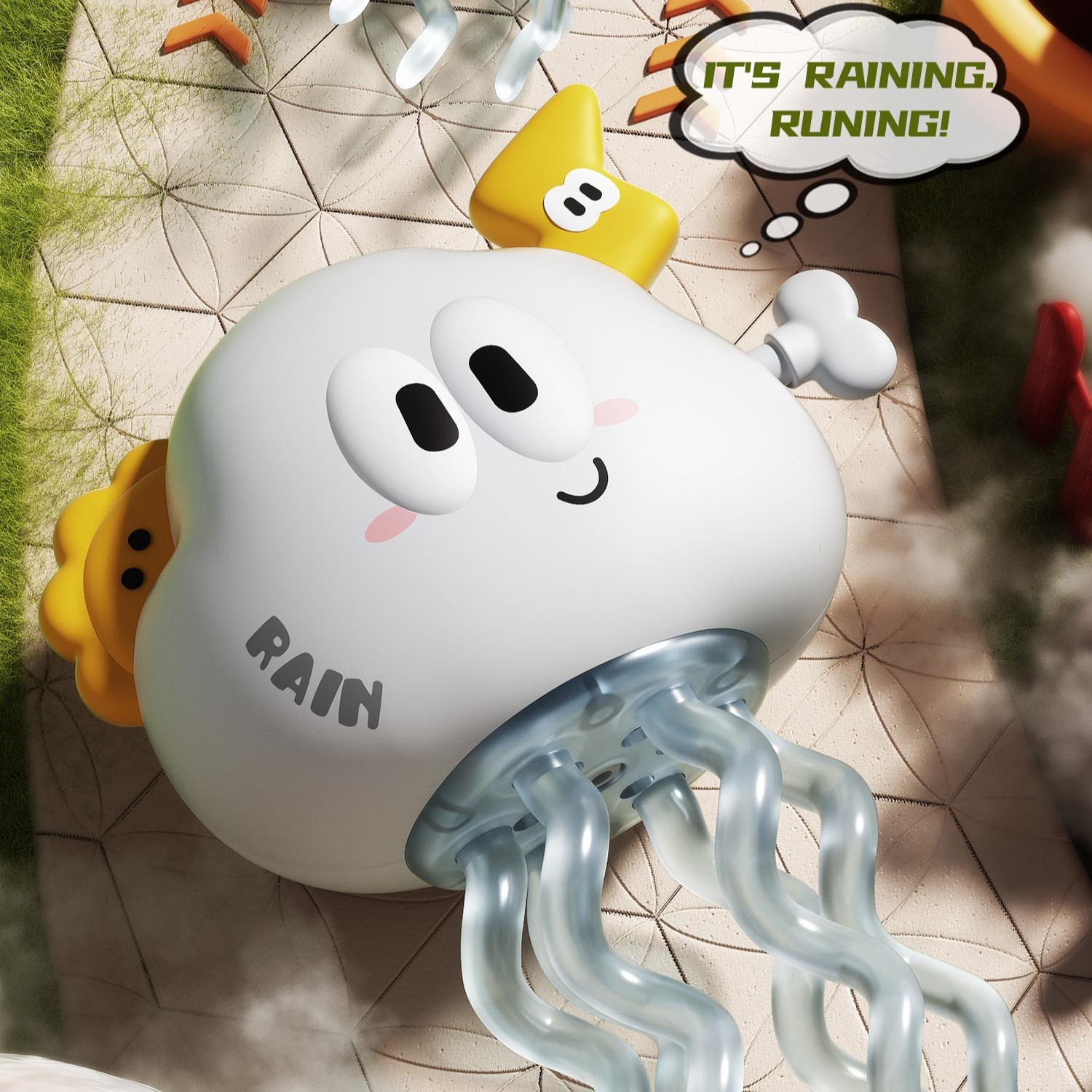 Cute Dancing Cloud Toy, Wind-Up Cloud Baby Animal Stress Relief, Realistic Infant Plaything, Moving and Running Mechanical Toy