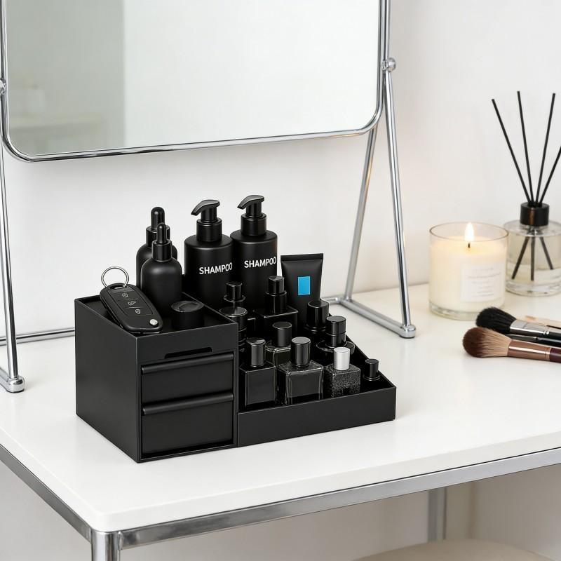 Cosmetics storage box, cosmetics display rack, perfume storage rack, lipstick storage box, suitable for storage and finishing of cosmetics, skin care products, office stationery, etc., bathroom accessories, room decoration, home ornaments