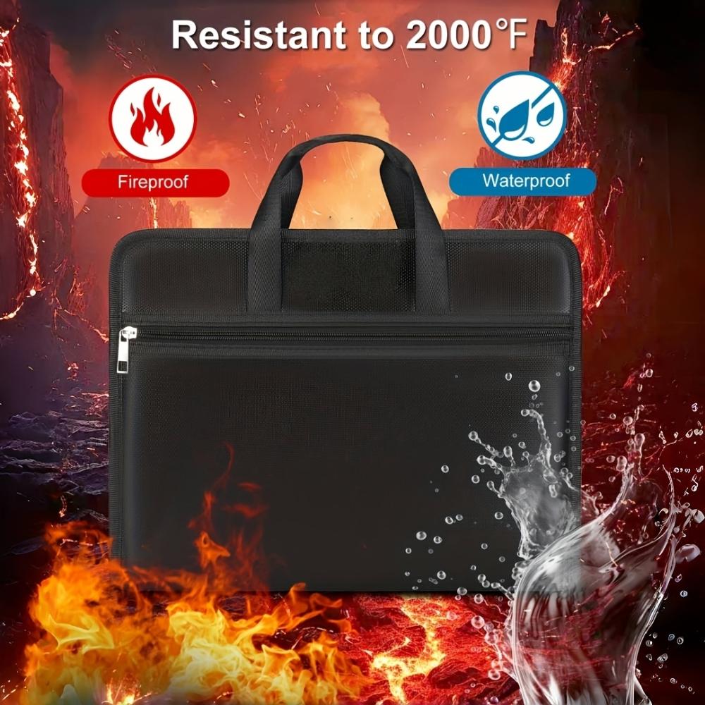 Waterproof Fireproof File Organizer Folder, Expandable Accordion File Bag, Portable Foldable Design, Large Capacity Storage, Document Organizer, Files Organizer, Paper Organizers, Office Accessories