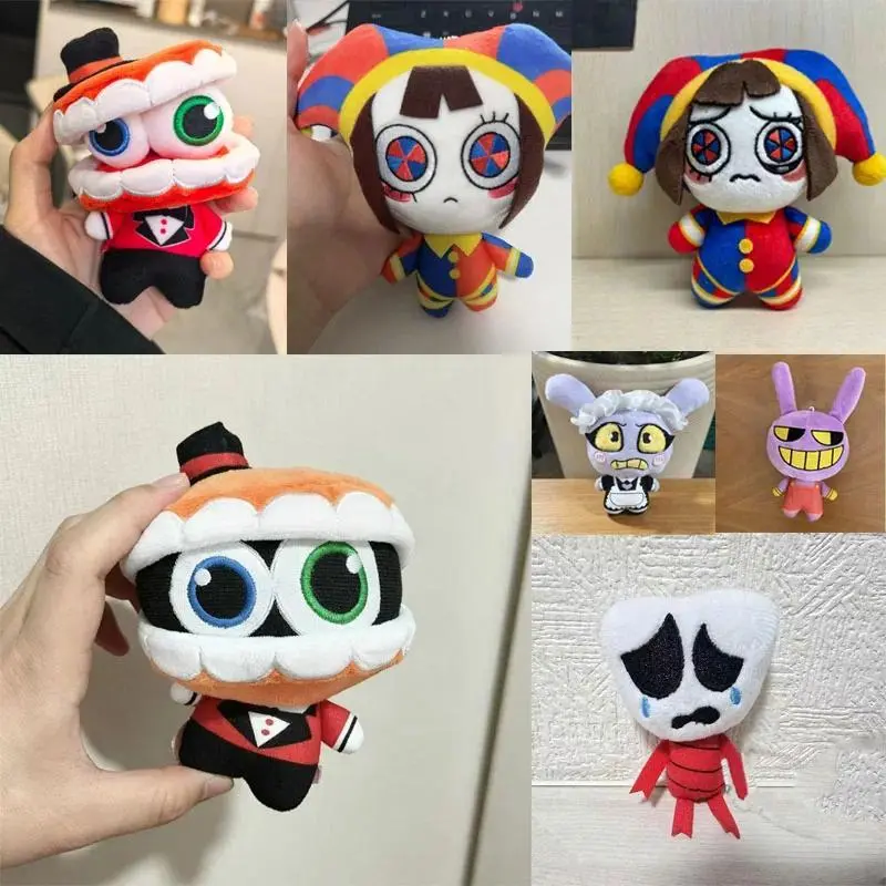 Hot Cute The Amazing Digital Circus Plush Keychain Pomni Jax Caine Soft Mini Toy for Fans Bag Charm and Birthday Charm