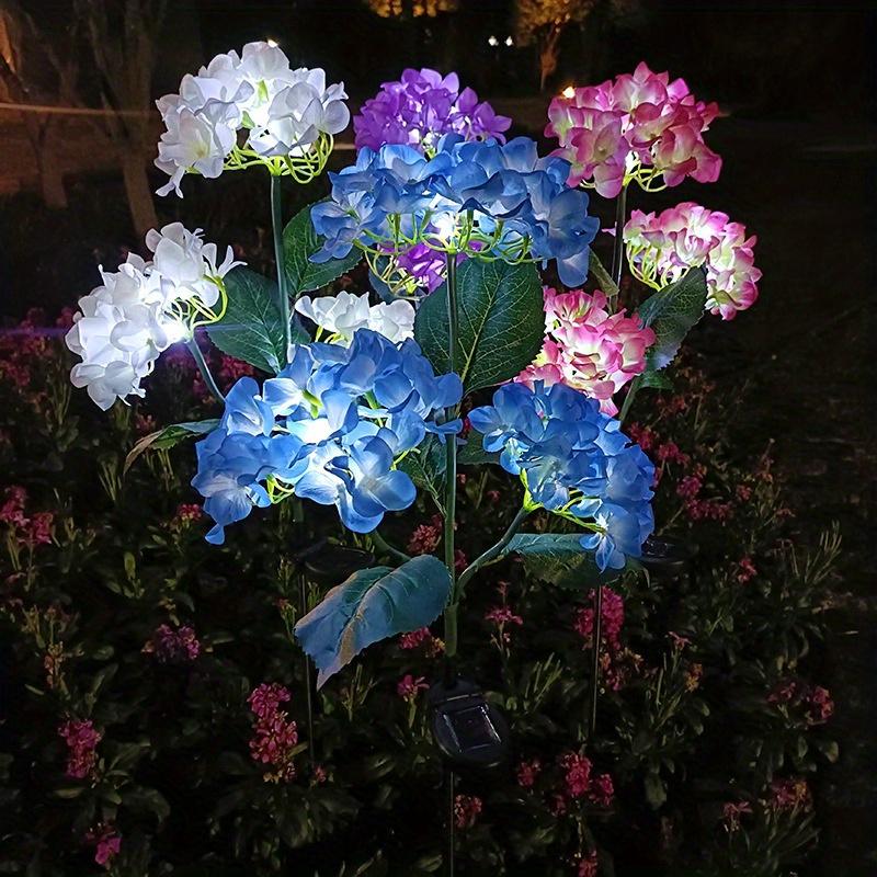 Solar Hydrangea Garden Lights Outdoor, 3-Bloom 18-LED IP65 Waterproof Flower Stake Light for Yard, Patio, Pathway & Lawn Decor, Mother's Day Gift, Outdoor Solar Light Solar Hydrangea Garden Lights Outdoor, 3-Bloom 18-LED IP65 Waterproof Flower Stake Light for Yard, Patio, Pathway & Lawn Decor, Mother's Day Gift, Outdoor Solar Light