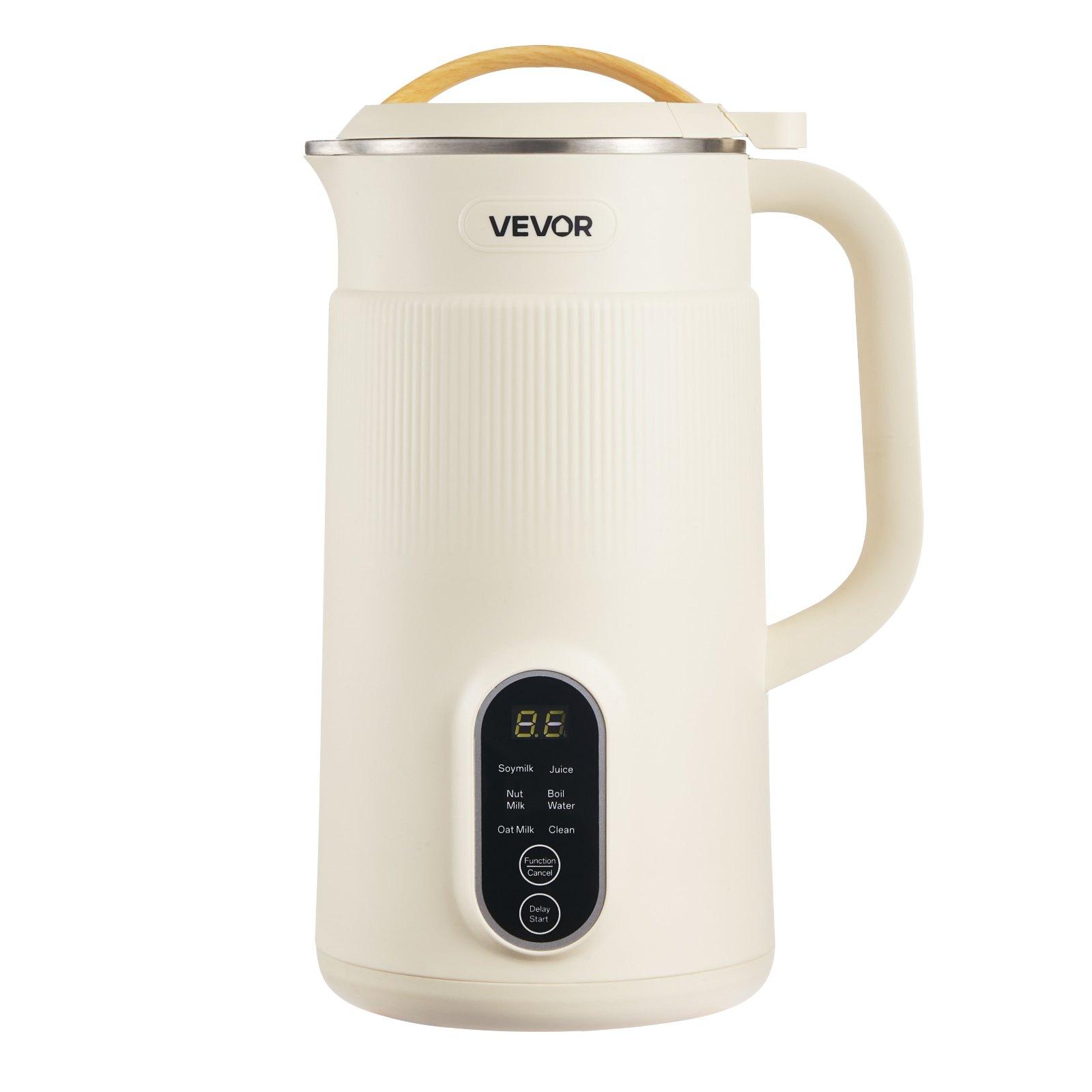 【Summerfinds】VEVOR 6-in-1 Nut Milk Maker, 20 oz Soy Milk Maker Machine with 6 Blades, for Homemade Oat, Nut, Soy, Juice, Plant-Based and Non Dairy Beverages with High-Temp Self-Cleaning, Boil Water, 12-Hour Delay 【Summerfinds】VEVOR 6-in-1 Nut Milk Maker, 20 oz Soy Milk Maker Machine with 6 Blades, for Homemade Oat, Nut, Soy, Juice, Plant-Based and Non Dairy Beverages with High-Temp Self-Cleaning, Boil Water, 12-Hour Delay