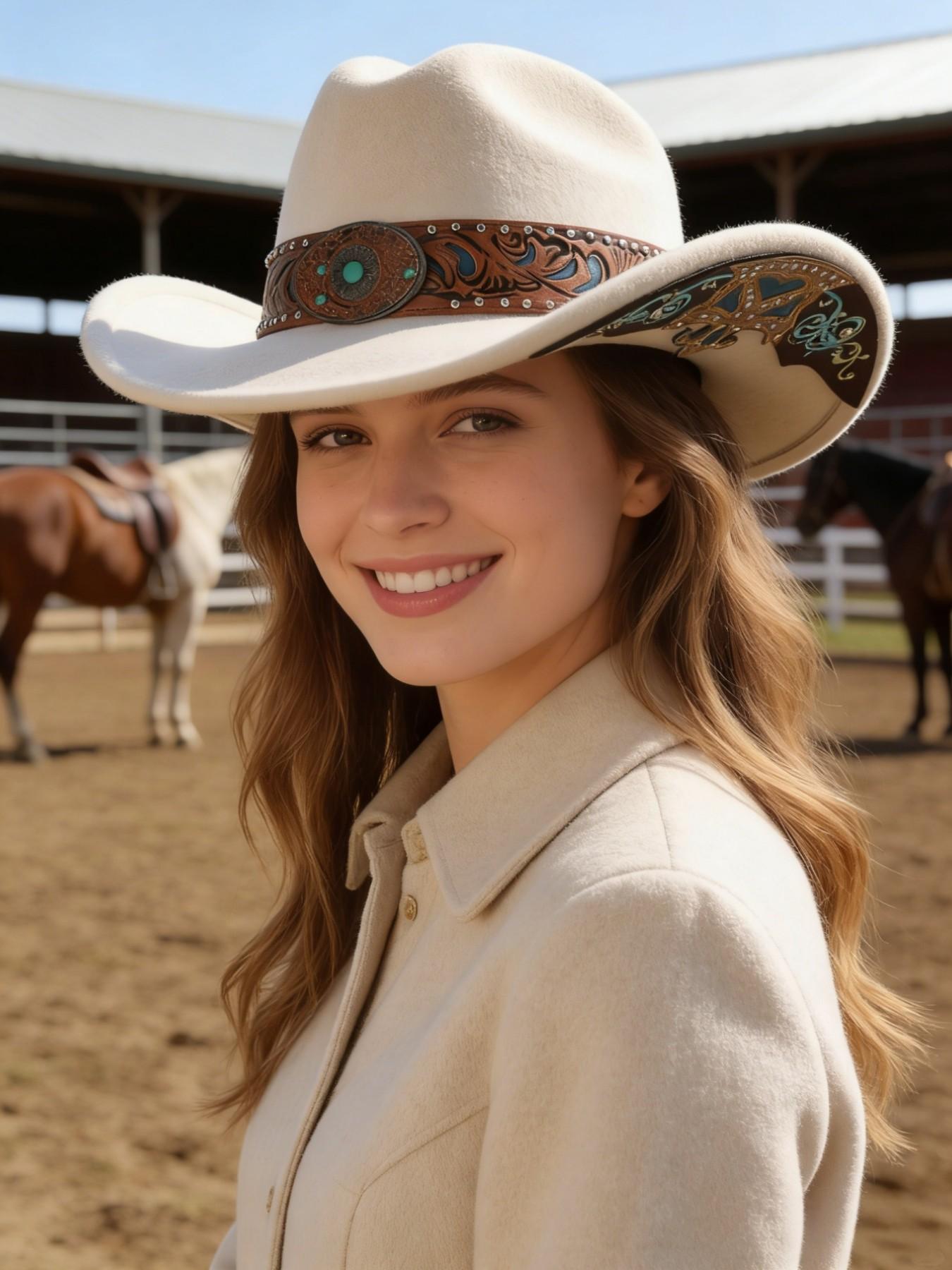 1PC Unisex Western Cowboy Hat, Large Brim Sun Protection, High-End Decorative Band, 57cm Head Circumference, Coffee Color,Pink，White，Black，Orange color，Red