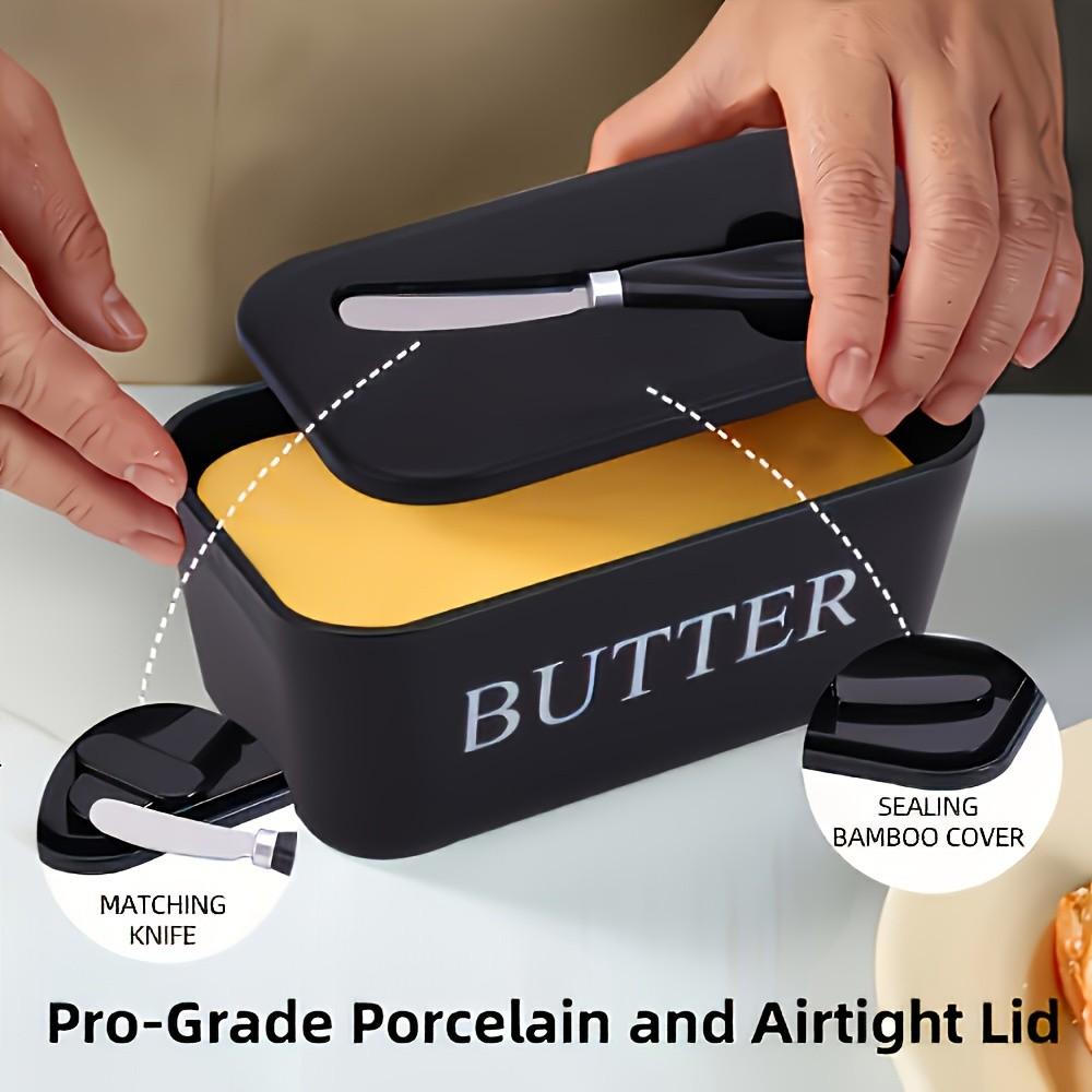 Butter Dish Set with Lid, Leak-Proof Seal, Leakproof Container, Freezer-Safe, Easy-Clean Surface, Ideal for Kitchen Baking or Gifting, Perfect for Home, Weddings, Camping, and Outdoor Activities, Great Gift for Thanksgiving and Christmas