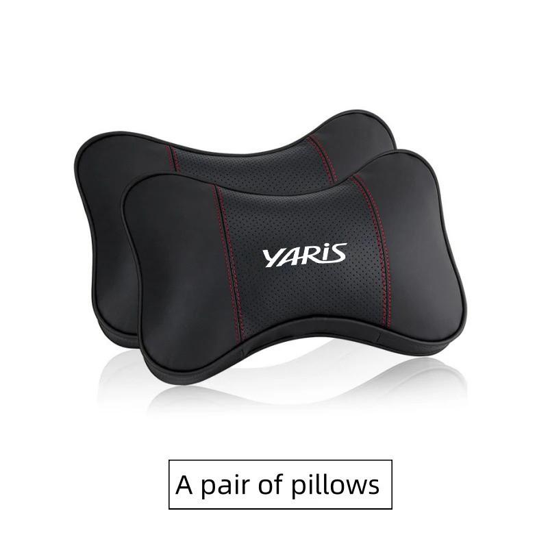PU Leather Car Headrest Rest Cushion, Neck Pillow Seat Cover, Seat Belt Shoulder Pads, Toyota Yaris Gr 86 Supra Car Accessories