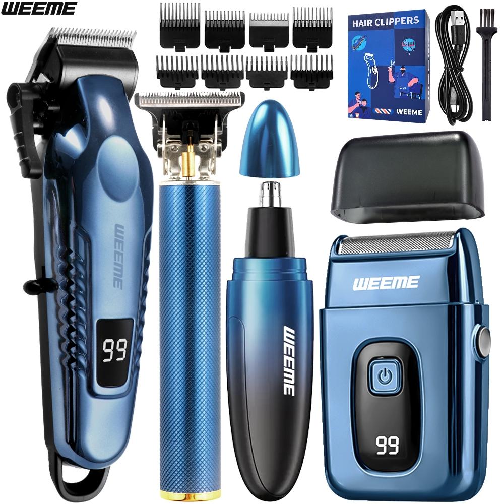 Men's Electric Shaver Set, Trimmer & Beard Grooming Kit, Home Travel Car Use, Professional Hair Removal Tools for Men