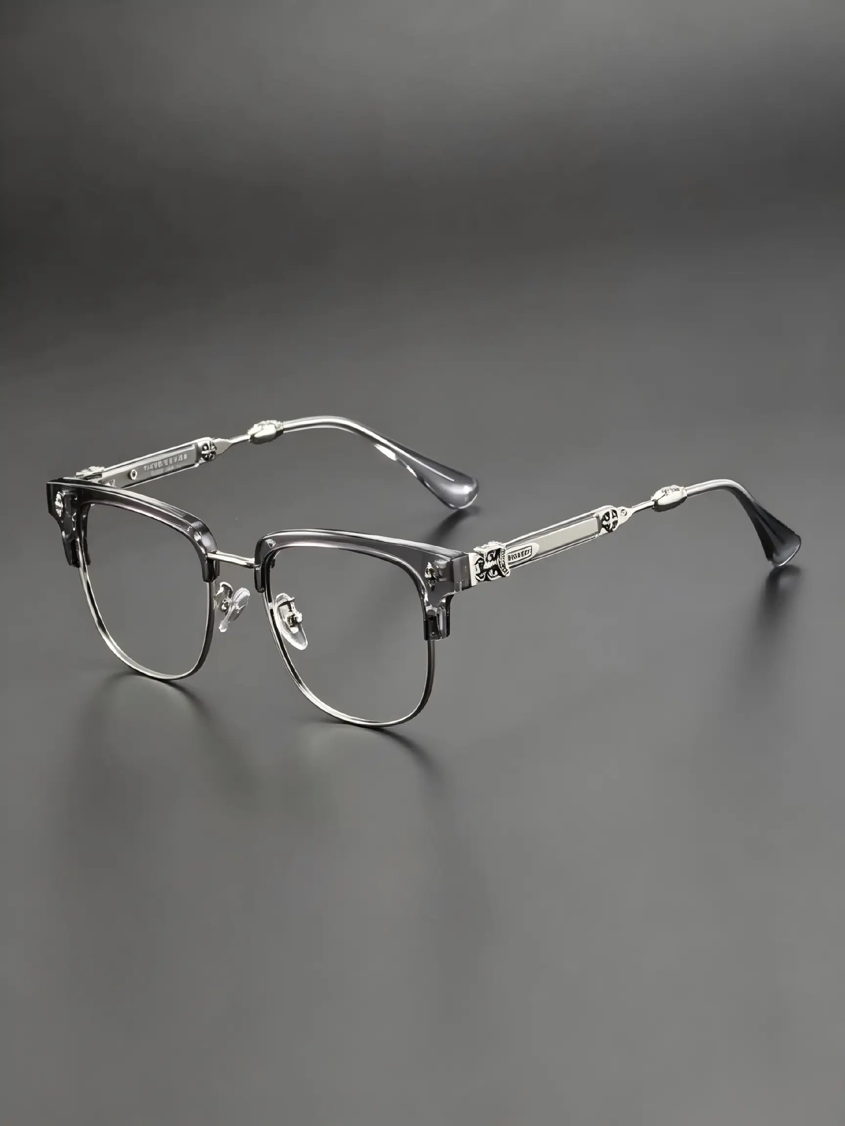Semi-transparent gray/silver