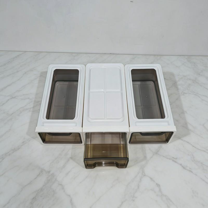 3-Piece Stackable Drawer Organizer Set for Clothing, Documents, and Household Items Ideal Storage Solution for Wardrobes and Desktops, Closet Organization and Storage, Collapsible Storage Cabinet, Storage Drawers.