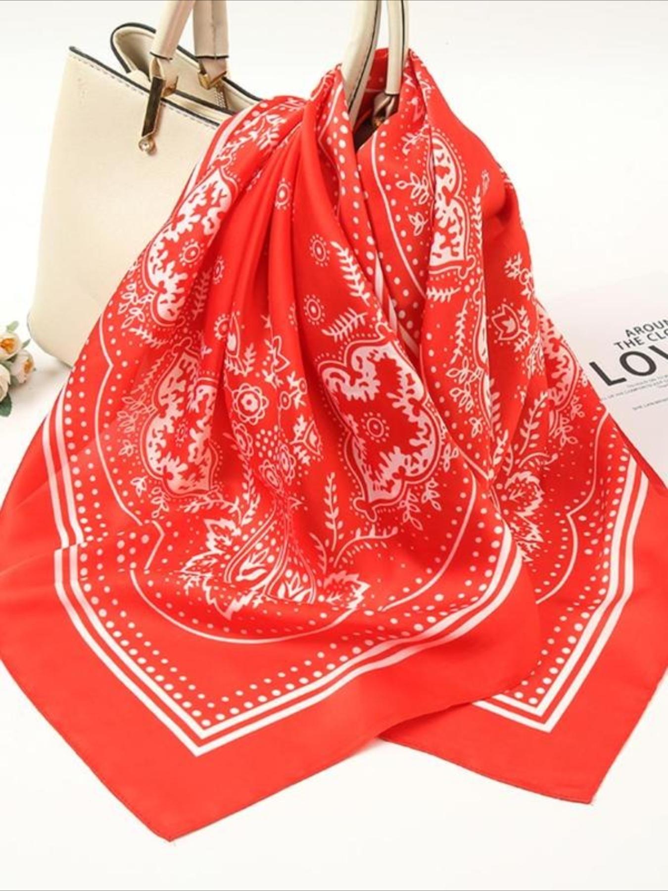 Unisex's Paisley Print Kerchief, Boho Style Colorful Bandana for Women & Men, Fashion Accessories for Daily Wear