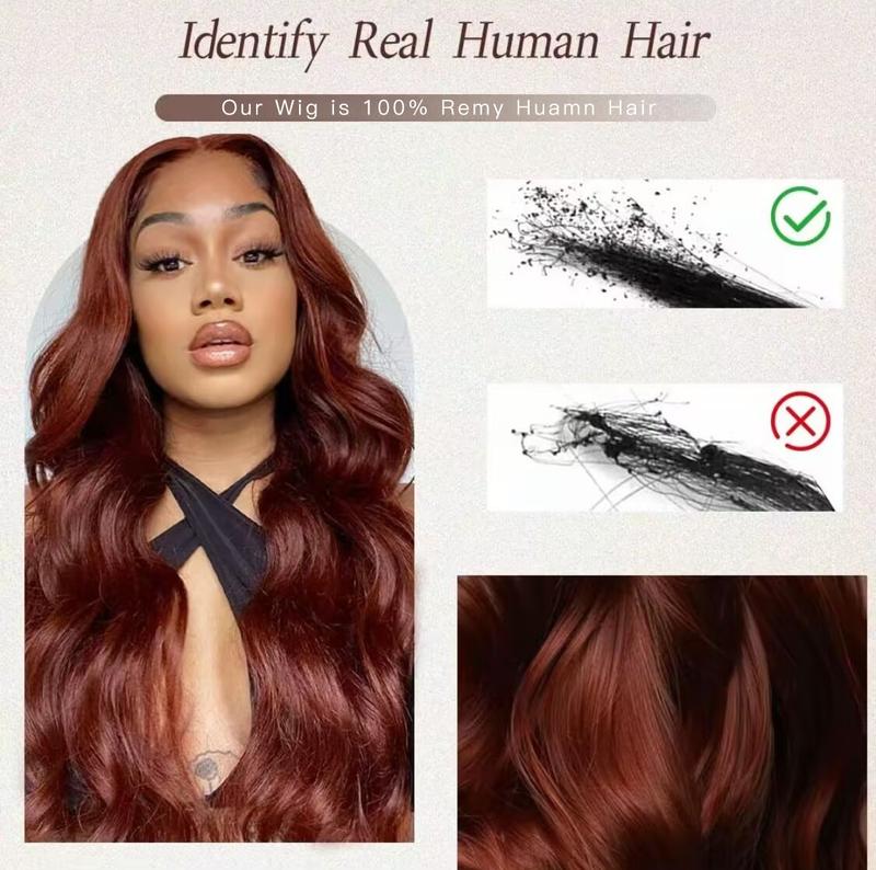 Bling Hair Red Brown(Ginger) 13x4/6 Brazilian Body Wave Lace Front Human Hair Wigs 33# Colored Pre Pucked 7x5 Glueless Wigs TikTokShopBlackFriday