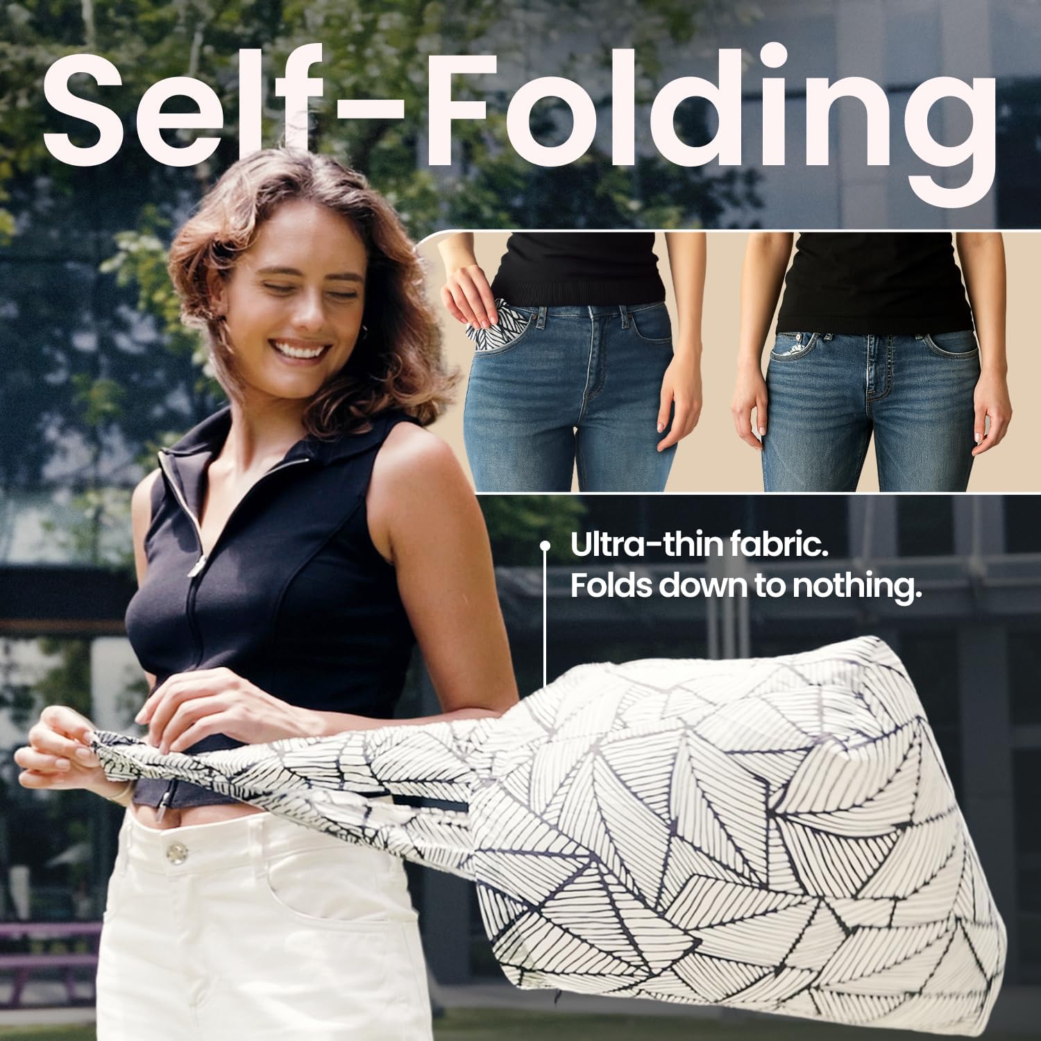 Nanobag Standard - Ultralight, Foldable, Reusable Shopping Tote Bag for Groceries, Travel & Daily Use