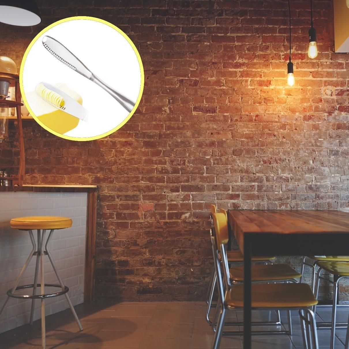 304 Stainless Steel Multi-Functional Butter Knife with Holes, Cheese Cream Spreader, Bread Jam Sawtooth Butter Knife