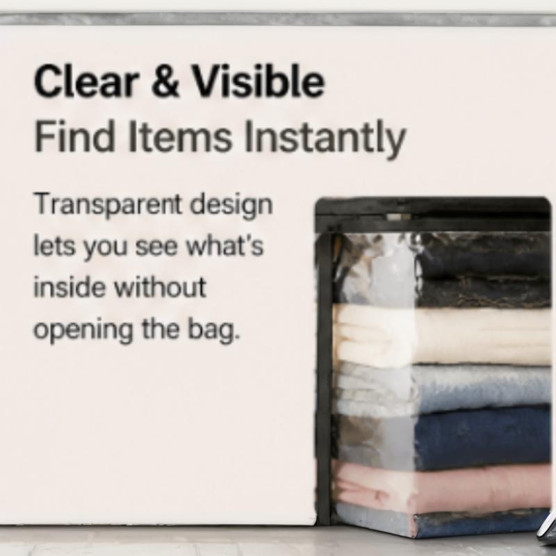 Large transparent thick plastic storage box, clear storage, can store quilts, with hinged lid, household, moving, attic use, heavy-duty durable large-capacity storage box