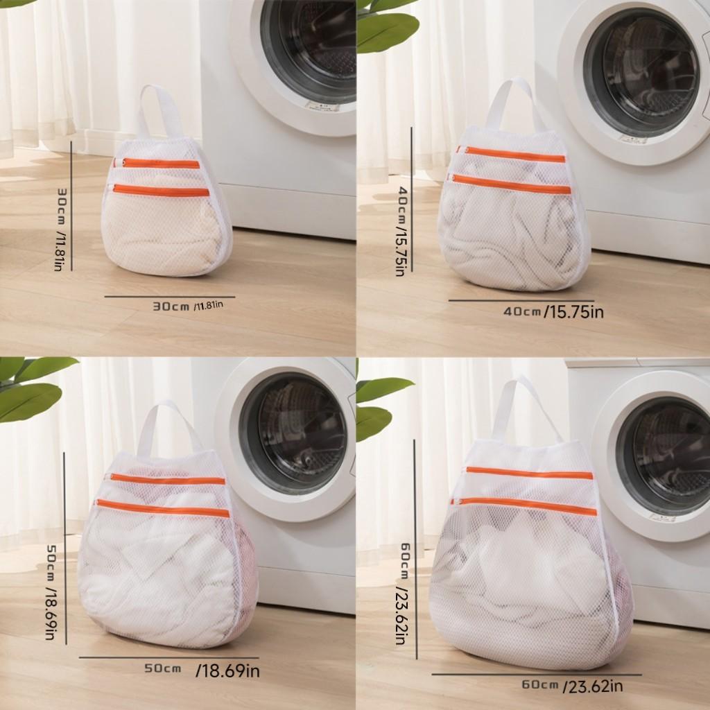 Multifunctional Handheld Dual Zipper Honeycomb Laundry Bag, Washing Machine Dedicated Anti-Deformation Sweater Underwear Protector