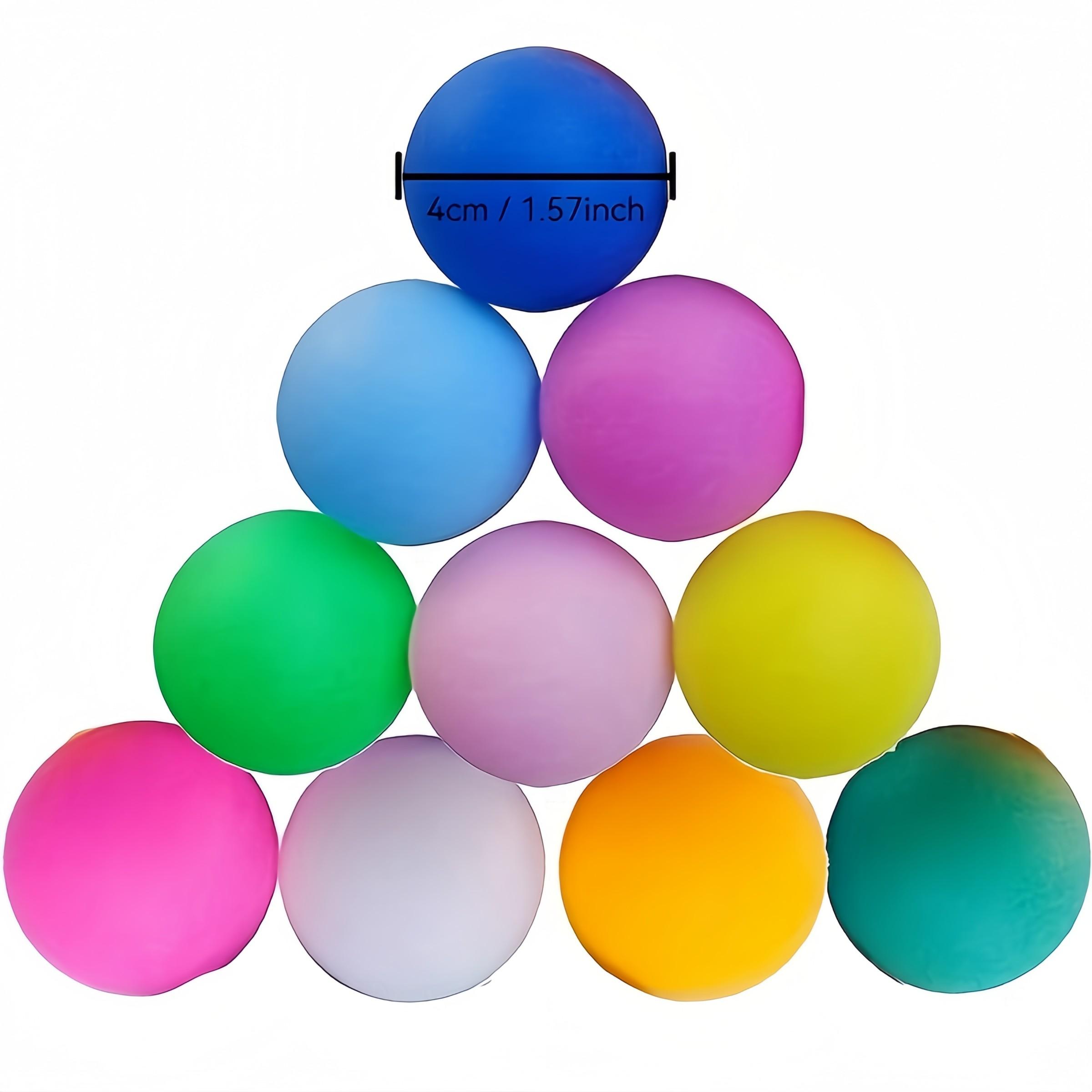 30 Colorful Matte Ping Pong Balls, Durable Elastic Plastic Balls for Christmas, Halloween Parties, Office Games, Fun Exercise