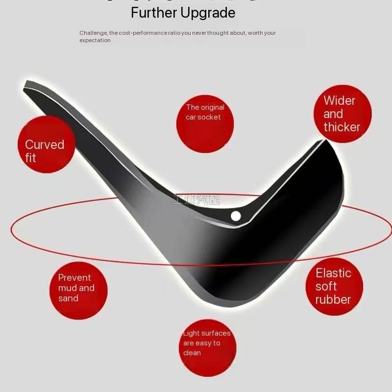 Solid Source 2021 Hyundai Elantra Mudguard, Front & Rear Original Factory Replacement Parts, Easy Installation, Corrosion Resistant