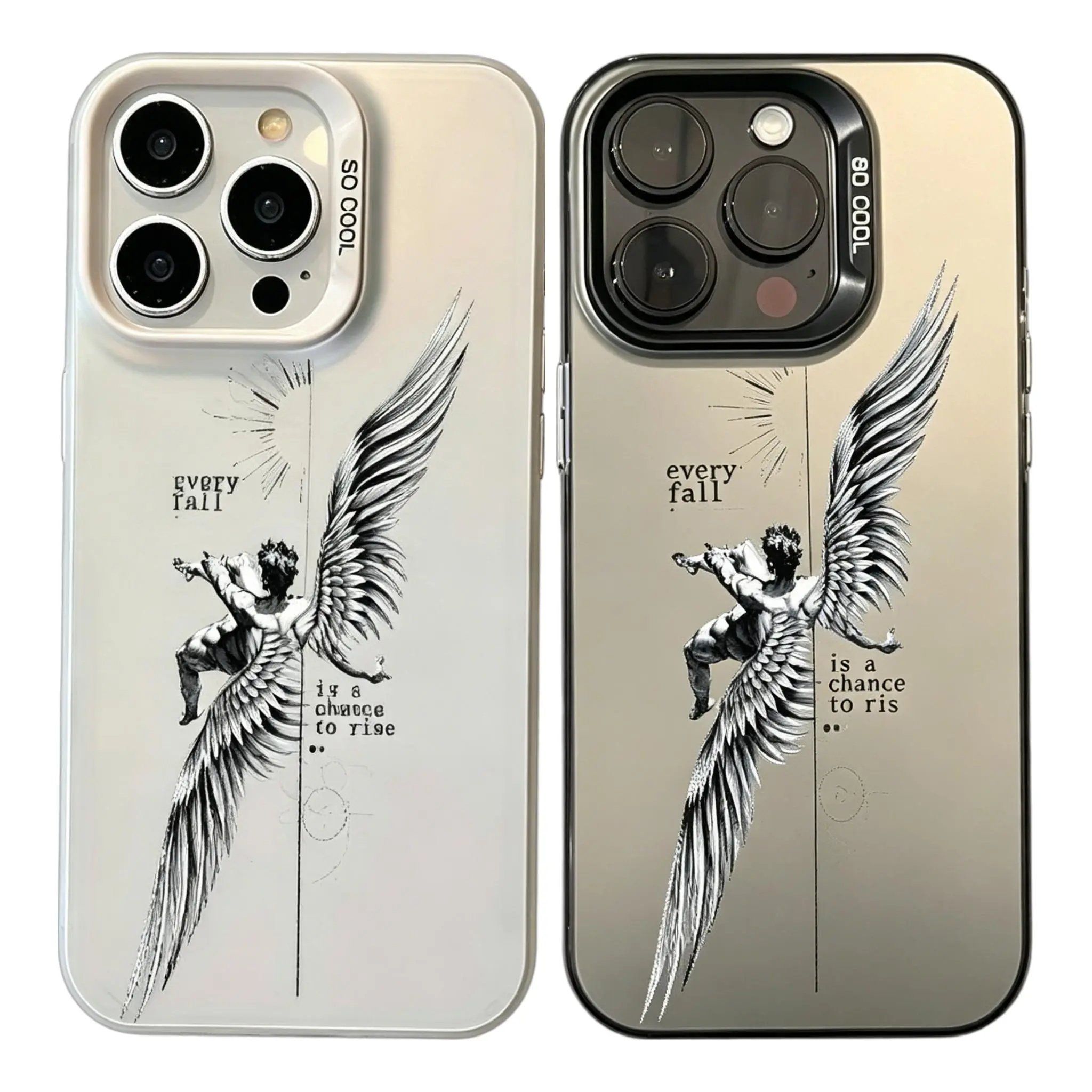 Fallen Angel Greek Mythology Aesthetic Phone Case for IPhone 17 16 15 14 13 12 11 Pro Max Plus 17Air And Samsung S26 S25 S24 S23 S22 S21 FE Plus Ultra Soft TPU Back Cover Protection Shockproof, Smartphone, Handheld